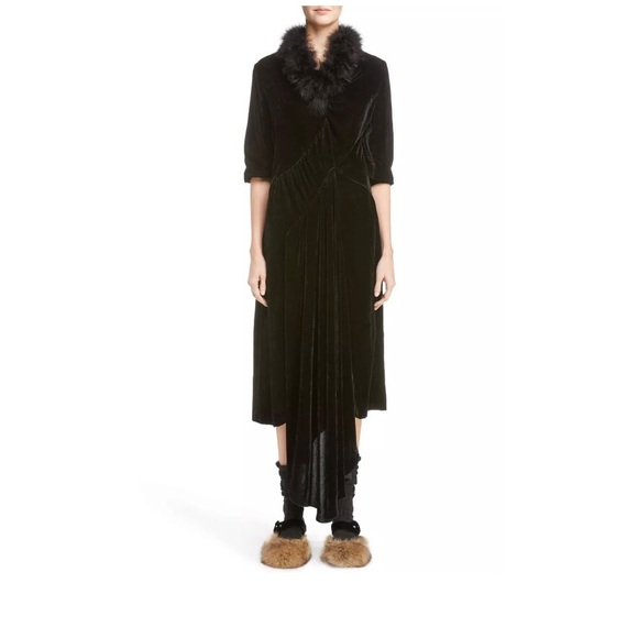 NEW Simone Rocha Asymmetrical Velvet Dress UK 6‎ - Picture 1 of 8